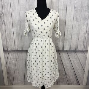 Orange Creek Los Angeles Women's Medium White Short Sleeve Dress w/ Pockets
